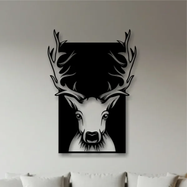 Name n Art | Silent Deer - Metal Wall Art - Hanging Decor